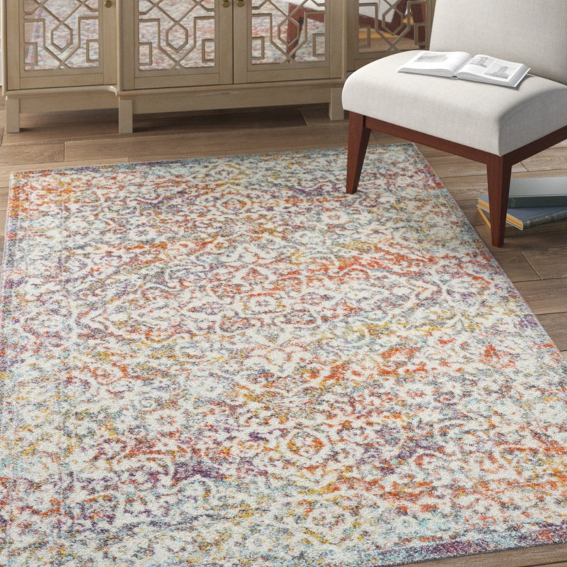 Tapis oriental orange Euleta, Rectangle 5 pi x 7 pi