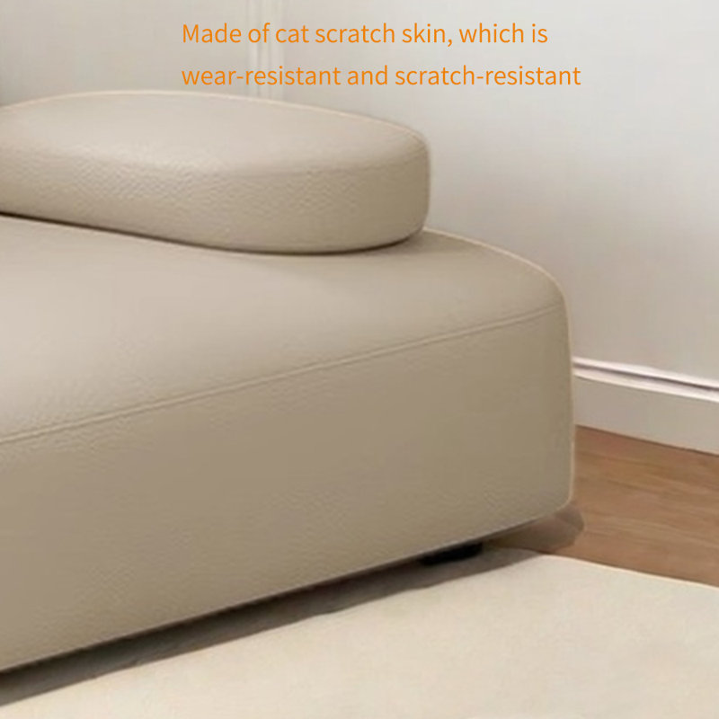 Méridienne légère et luxueuse, Kaki / beige, Orienté à droite