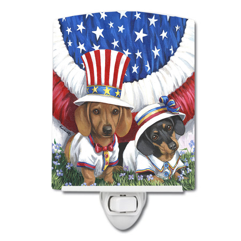 Veilleuse en céramique Poodle USA, Teckel