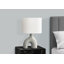 Lampe de table de 25 po h - Interrupteur rotatif marche / arrêt et capacité de 100 W - Céramique avec abat-jour ivoire - Pour le salon / la chambre à coucher / le bureau