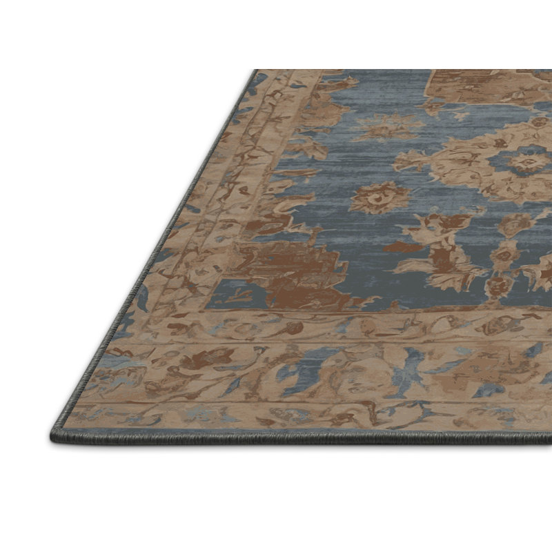 Tapis gris soyeux et moelleux, Rectangle 7 pi x 10 pi
