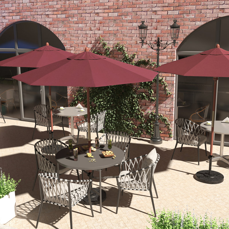 Parasol de marché 7 pi 6 po Arlo, Toile Sunbrella® rose vif
