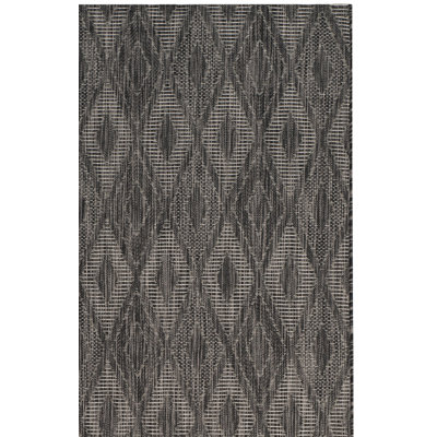 Ajacia Geometric Black Indoor/Outdoor Area Rug