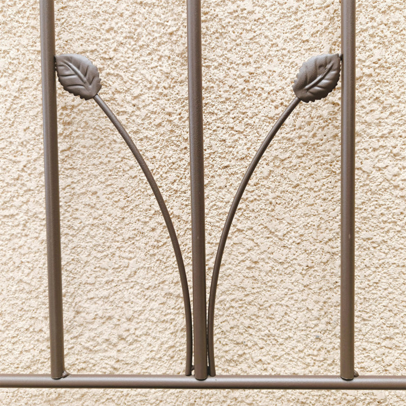 Paquet de 4 treillis de jardin en métal 71 po x 17,7 po antirouille pour plantes grimpantes, Brown