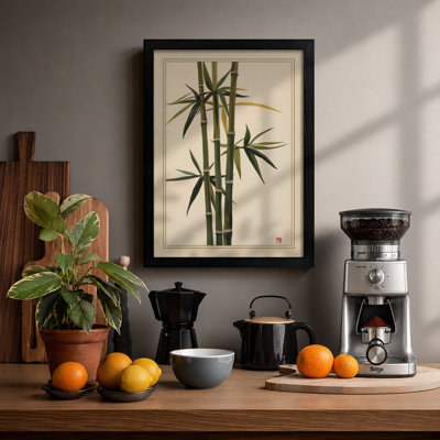 Bamboo in Silence Japandi - Framed Print
