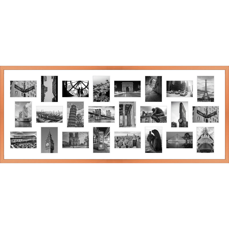Lanni Wood Picture Frame with Mat, Copper
