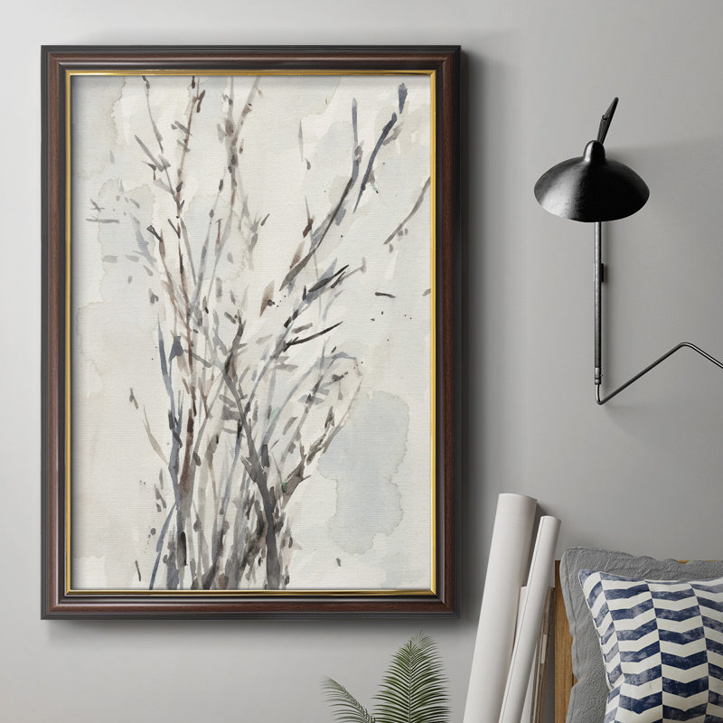 Watercolor Branches I, toile encadrée de qualité supérieure - prête à être accrochée, H 20 po x l 16 po x P 2,5 po