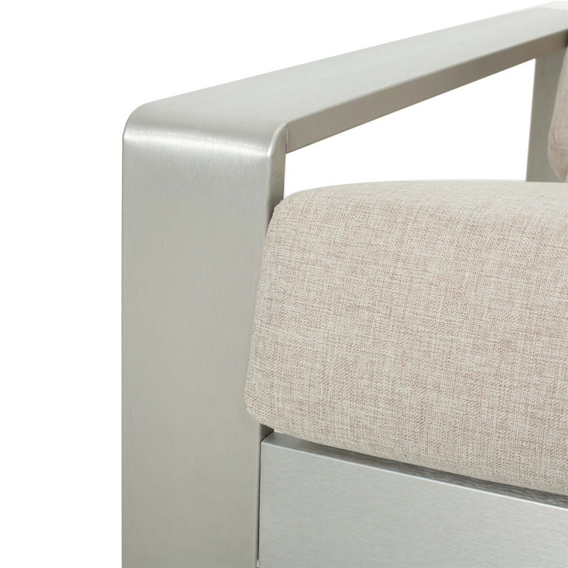 Méridienne La Plata, Beige, Argent