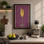 Golden Champagne Glass Mid-Century - Wrapped Canvas-1341964740-1341964741