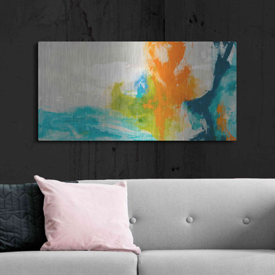 Red Barrel Studio® 'Tidal Abstract I' by Sisa Jasper Metal Wall Art