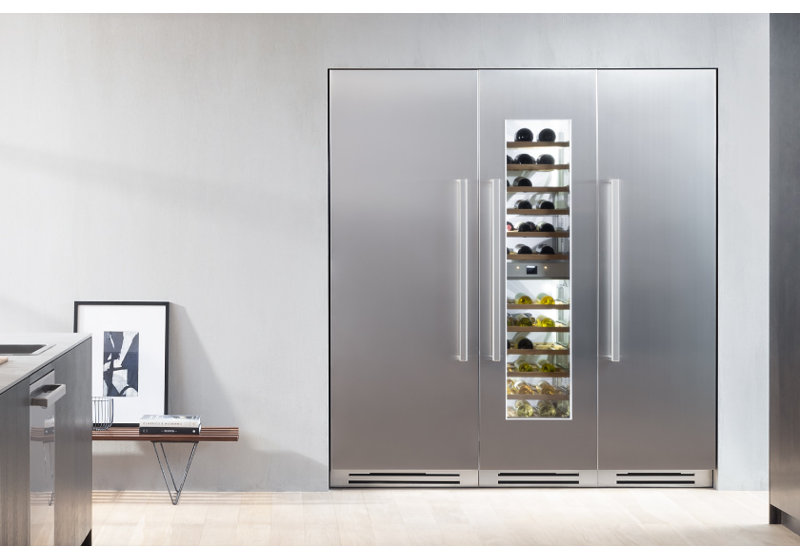 24" Built-in Wine Cellar Column Stainless Steel, Right Handed