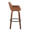 Tabouret de bar et de comptoir à hauteur fixe Cassiopeia avec pieds en bois cintré-94885243-94885246-94885245