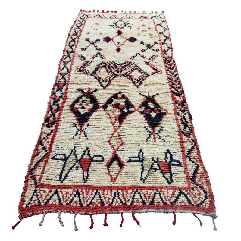 One-of-a-Kind Runner 3'3" x 7'8" Hand Knotted Area Rug