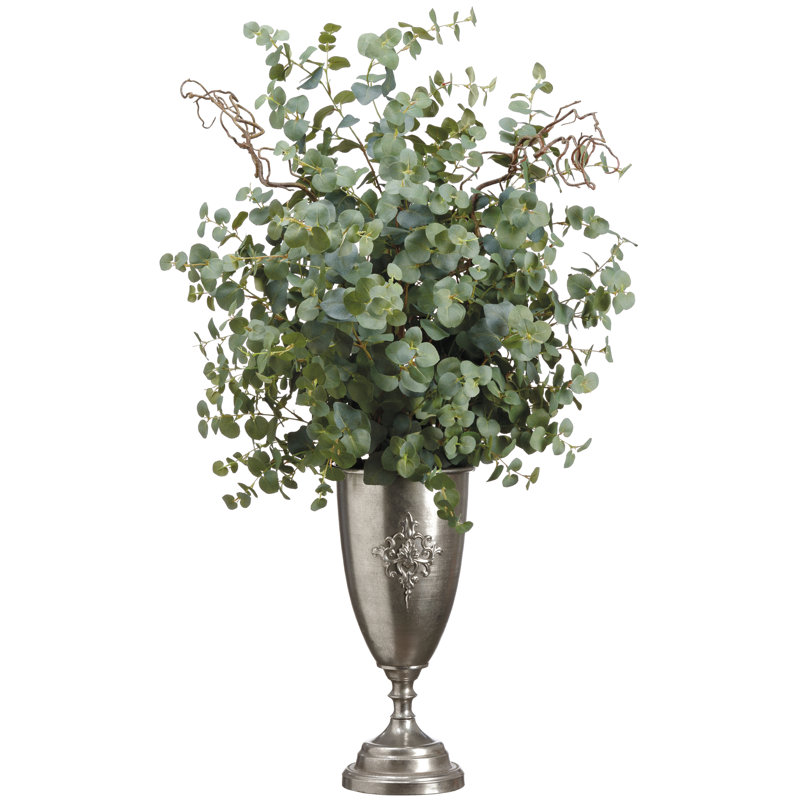 47'' Eucalyptus Plant in Metal Urn