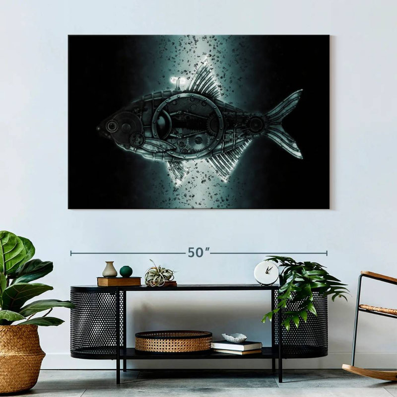 Kelan Steampunk Bream, 34" H x 51" W