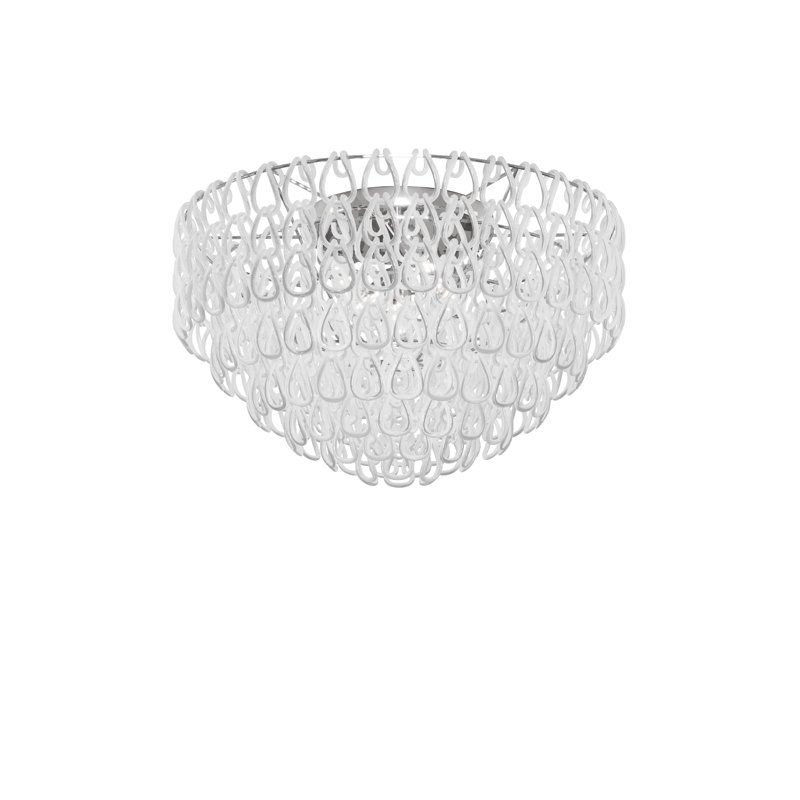 Minigiogali Ceiling Lamp 80 Crystal Transparent Matt Bronze 1 E26 Ul 1, Glossy Chrome, White