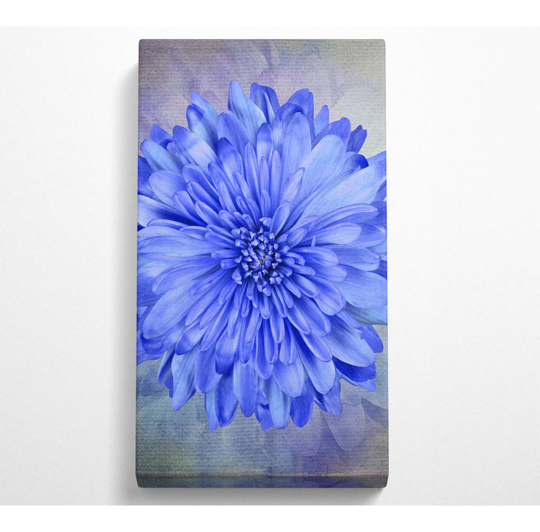 Ghazali Schöne blaue Blume in der Mitte - Kunstdrucke auf Leinwand