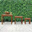 Ensemble de 3 tables gigognes d'extérieur avec structure en bois d'acacia et design multifonctionnel Outsunny