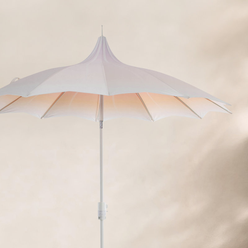 Parasol d'extérieur inclinable 108 po Kaia, Rose dégradé, avec lumière DEL