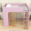 Lit mezzanine avec tablettes de rangement et deux tiroirs-133659710-133659712