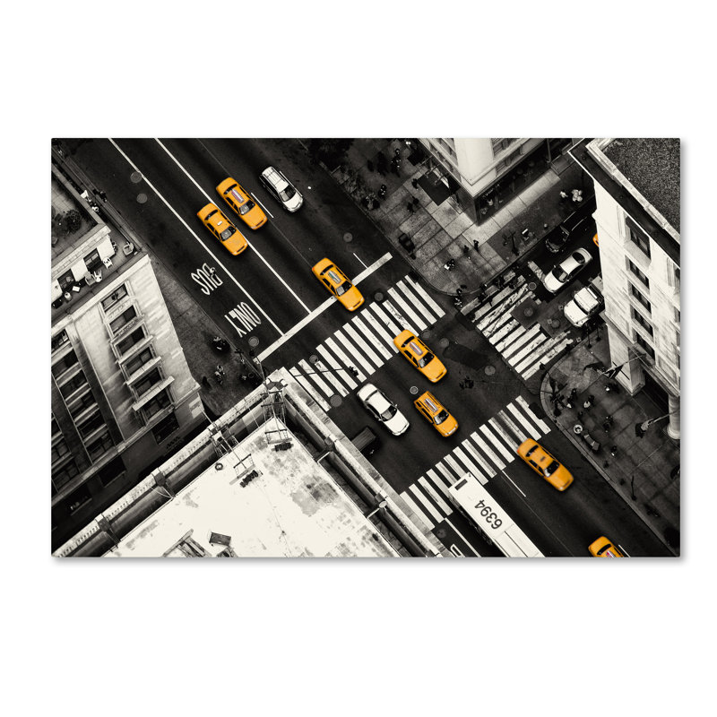 « yellow flow », impression sur toile tendue, H 12 po x l 19 po