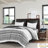 Cotton Comforter With Chenille Tufting - Gray Full/Queen 2 Shams Botanical Pattern Modern 3 Piece Reversible To Print Elegant-122457742
