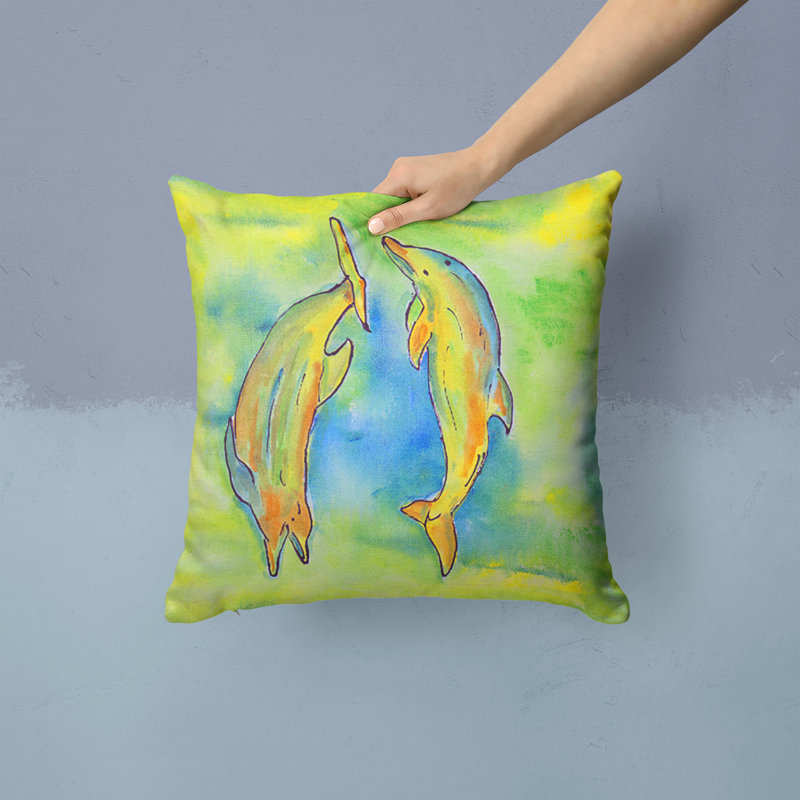 Coussin intérieur/extérieur vert/bleu dauphin
