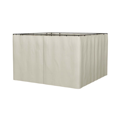 Outsunny 10' X 12' Gazebo Sidewall Set With 4 Panels, Hooks/C-Rings Included For Pergolas & Cabanas