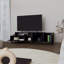 Meuble audio-vidéo avec rangement ouvert et 2 armoires latérales