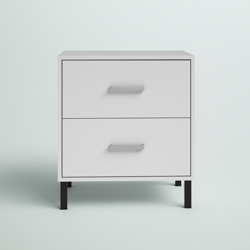 Alexei 21.7'' W Particle Board / Chipboard Nightstand, White