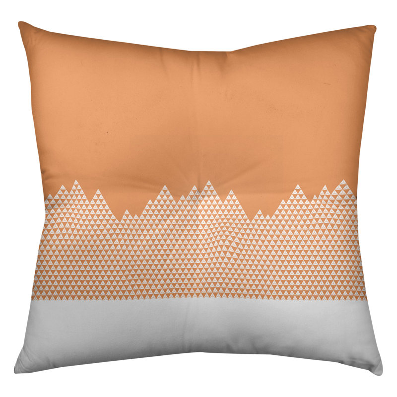 Coussin Katelyn Elizabeth, 26 po x 26 po, Orange