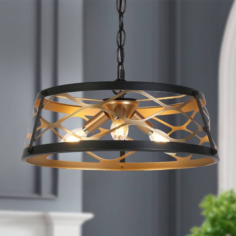 Lustre tambour moderne 3 lumières