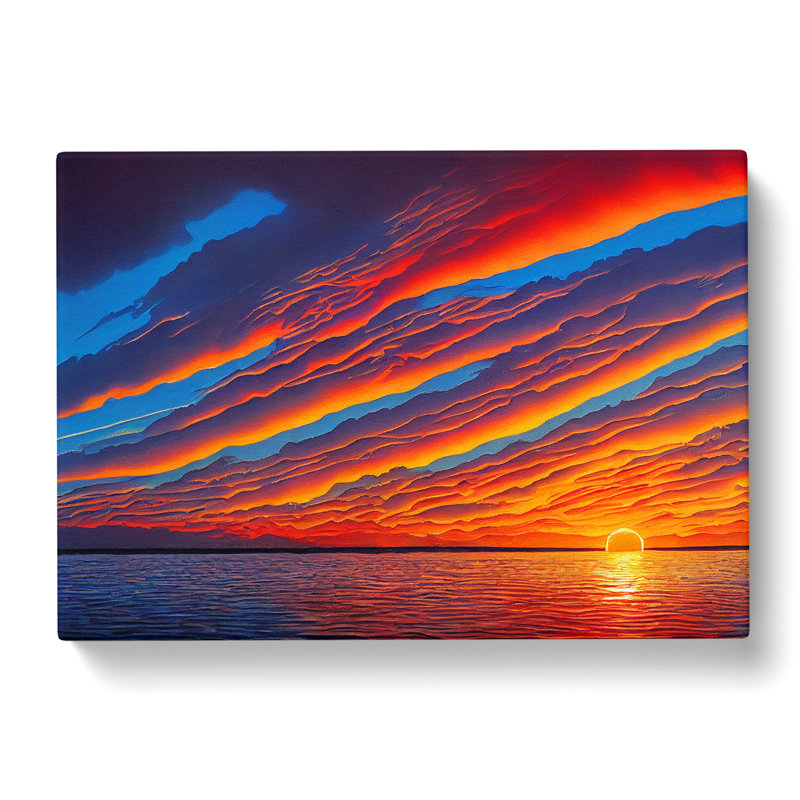 Endearing Sunset Seascape - Wrapped Canvas, 35cm H x 50cm W x 3cm D