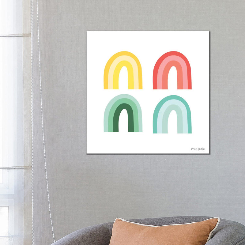 Rainbow Colours I by Ann Kelle - Wrapped Canvas Print, 66.04 cm H x 66.04 cm W x 1.91 cm D