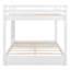 Lit superposé en bois blanc avec grand lit, pin et composition fiables, pour les petites chambres à coucher, espaces de soutien solides,