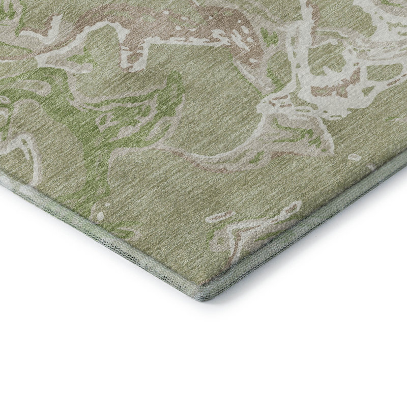 Premium Machine Washable Corum AMF1035 Abstract Rug, Rectangle 10' x 14'