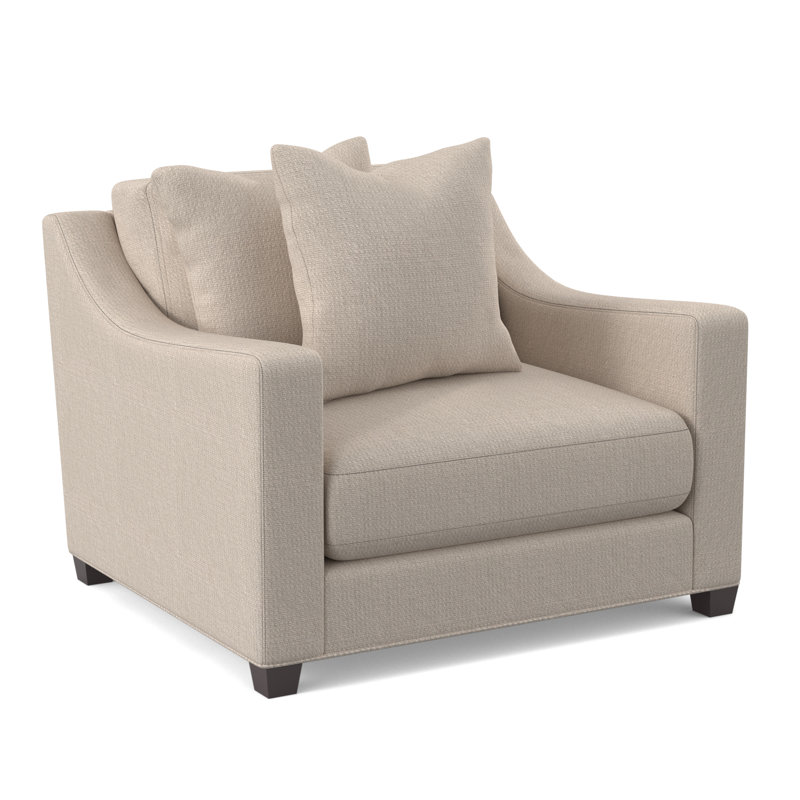 Zoraya Upholstered Armchair, Gypsy Cream Performance Microfiber