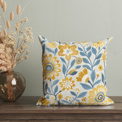 Housse de coussin réversible à motif floral Folk Maximalist