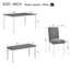 Ensemble de salle à manger en bois 6 pièces pour 6 personnes, table de salle à manger avec banc et 4 chaises pour la cuisine et la salle à manger-129768488-129768489-129768486-129768484