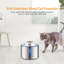 Fontaine d'eau 84 oz / 2,5 l en acier inoxydable pour chats, chiens et animaux de compagnie multiples