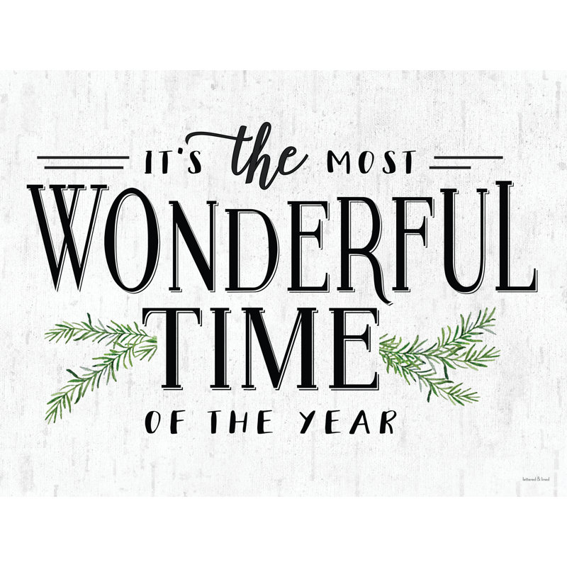 «Wonderful Time On Canvas» par impression à lettres et doublée, H 24 po x l 36 po x P 1,25 po