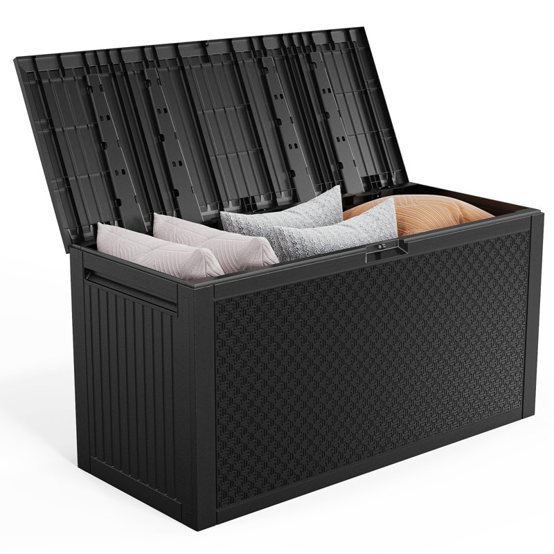 Boîte de rangement verrouillable 90 gallons, Noir