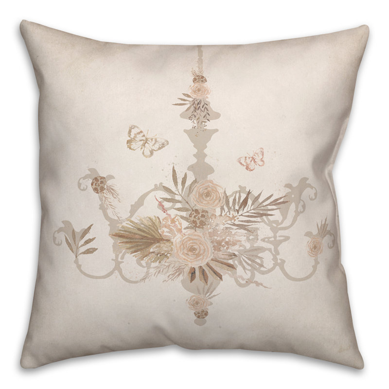 Boho Chandelier Outdoor Throw Pillow