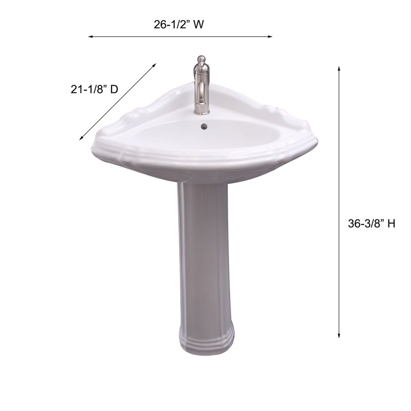 Barclay Ethan 21.13'' White Vitreous China Specialty Bathroom Sink with Overflow