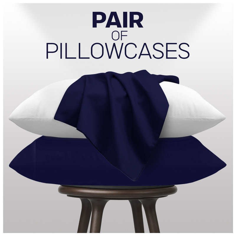 Nicole 144 Thread Count Pillowcase, Navy