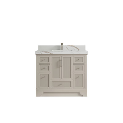 Alys 42'' Single Bathroom Vanity with Quartz Top