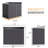 Waterproof Metal Storage Shed - Lockable Door & Side Window for Garden/Patio (Gray)-109510529