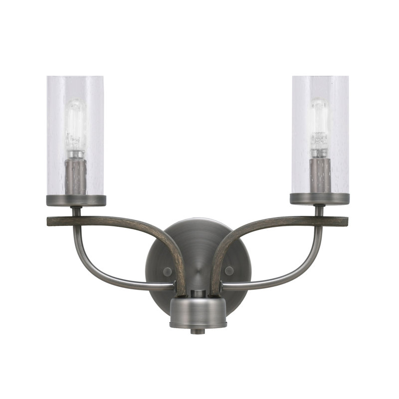 Barre d'éclairage de salle de bain 2 lumières Annalayah, gris