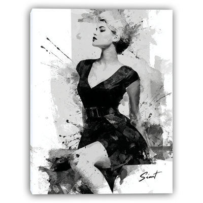 Art mural foncé sur toile tendue Elegance