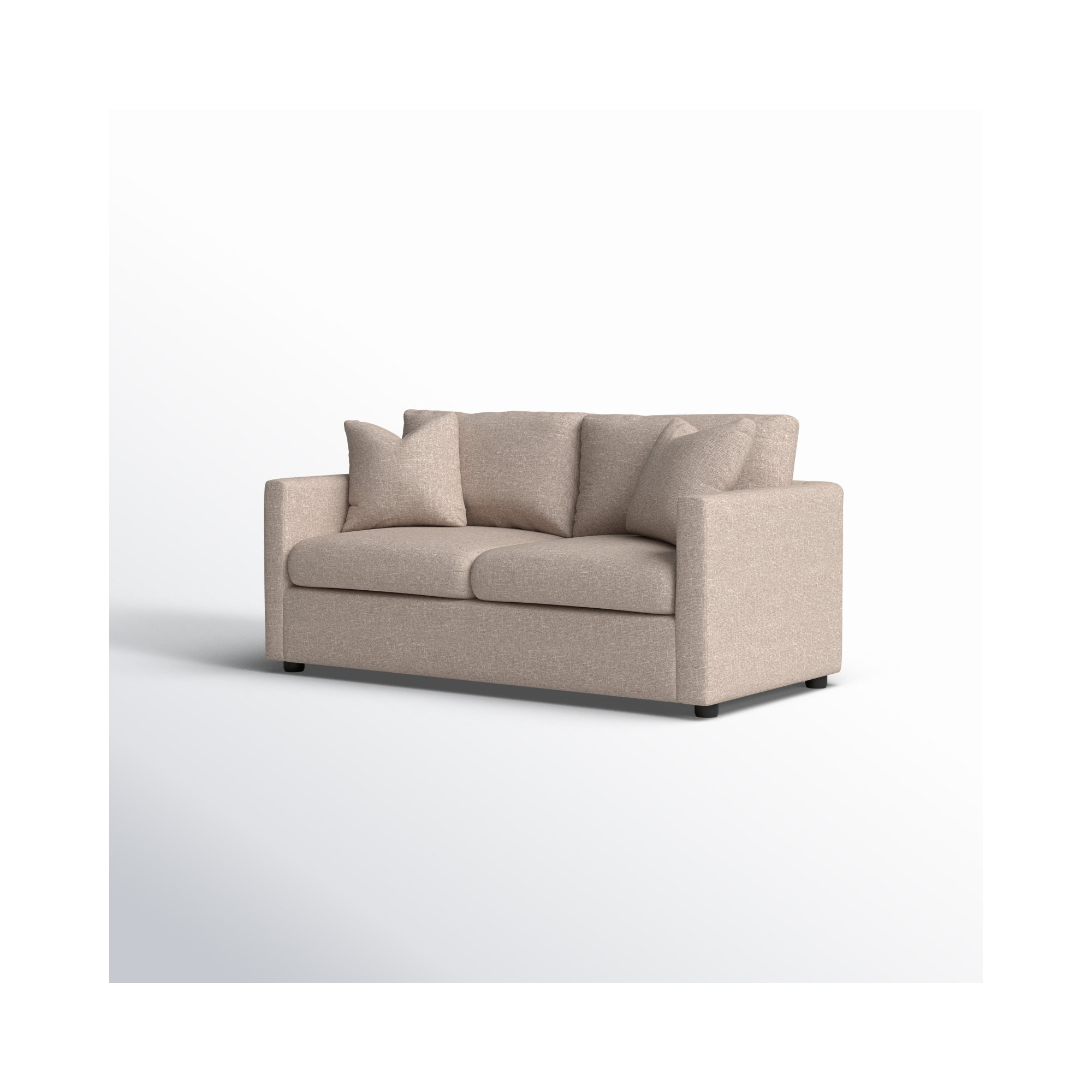 Godwin 67'' Upholstered Sleeper Sofa, Macc Ecru